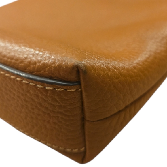 Dooney & Bourke Pebble Leather Letter Carrier Crossbody – Caramel - Picture 4 of 11